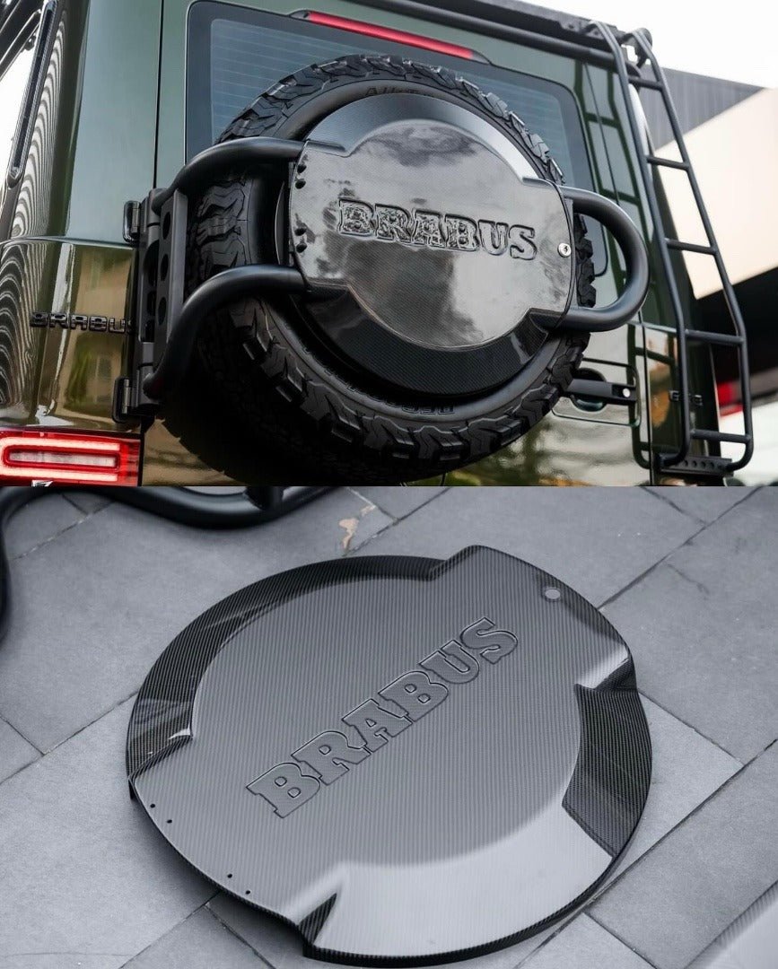 Carbon fiber Brabus rear spare wheel cover for Mercedes-Benz W463a W464 G-Wagon 4x4 Squared - Custom Class