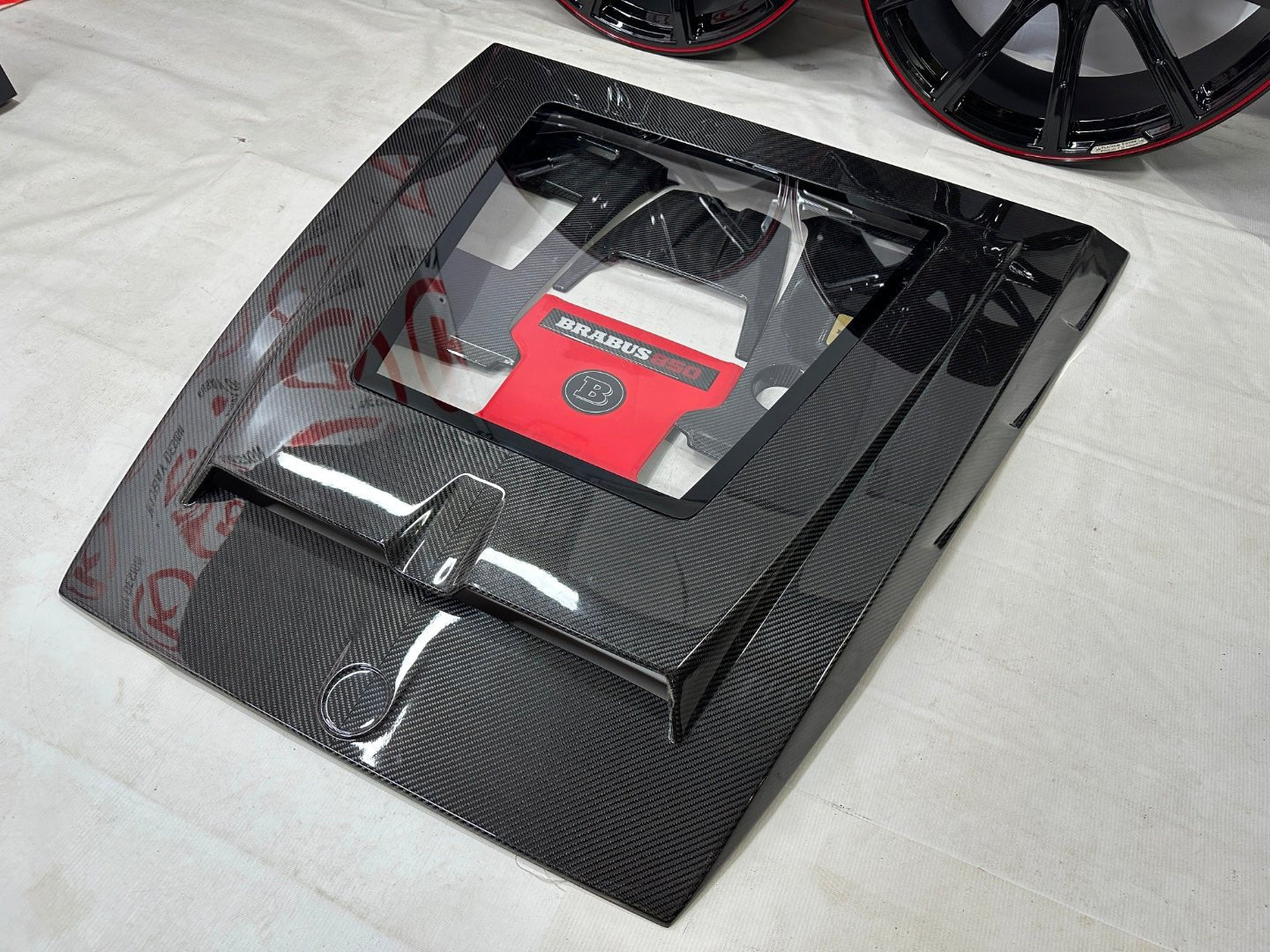 Carbon fiber Brabus Rocket P 900 edition hood scoop with undercover for Mercedes Benz W463A - Custom Class