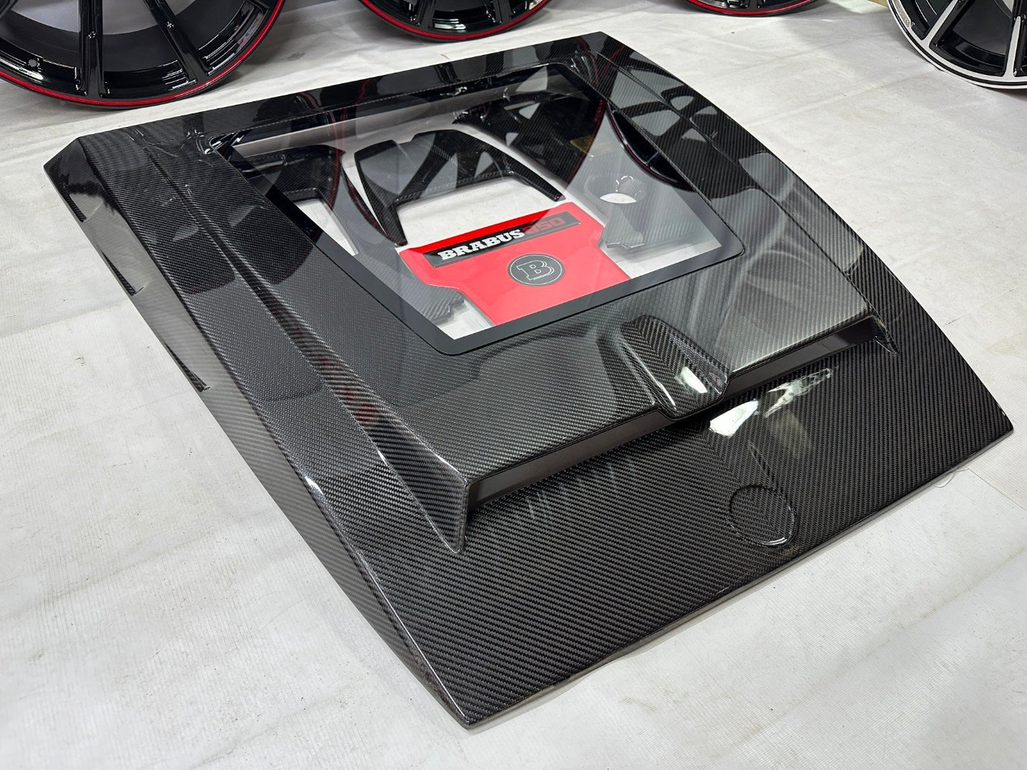 Carbon fiber Brabus Rocket P 900 edition hood scoop with undercover for Mercedes Benz W463A - Custom Class