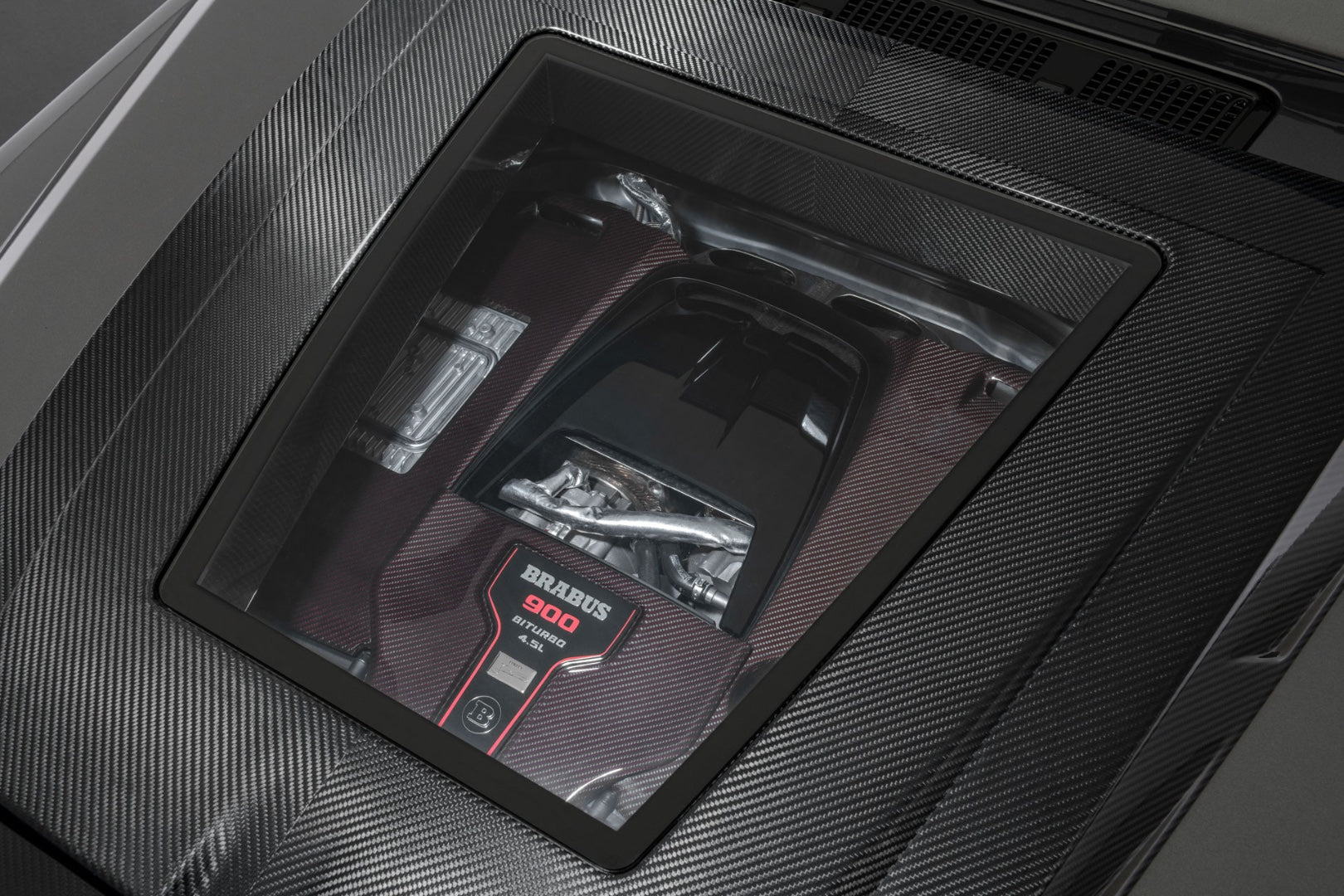 Carbon fiber Brabus Rocket P 900 edition hood scoop with undercover for Mercedes Benz W463A - Custom Class