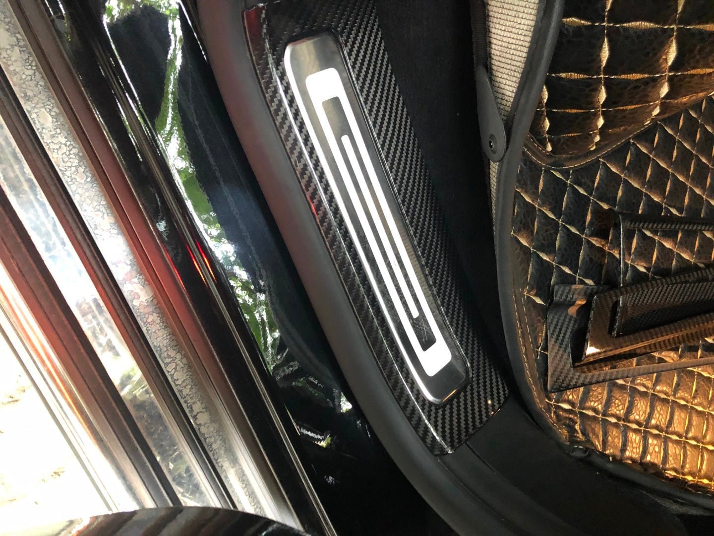 Carbon fiber Door Sills Covers for Mercedes-Benz W463A W464 G-Class 4 pcs - Custom Class