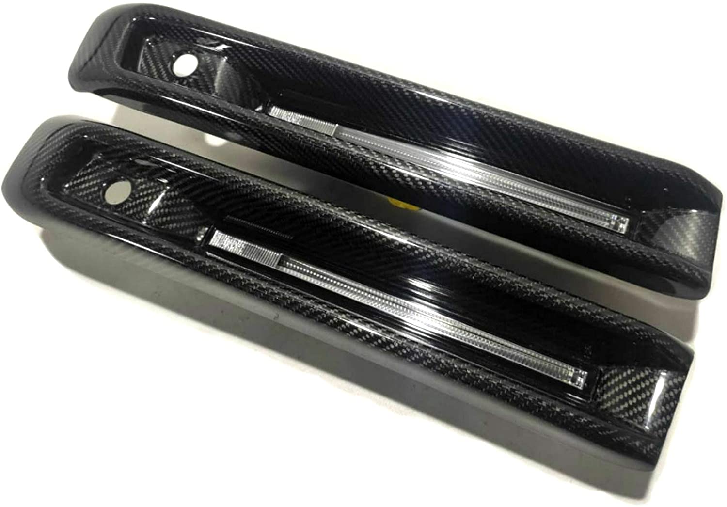 Carbon fiber front AMG bumper fog lights covers with LEDs for Mercedes-Benz G-Class W463A - Custom Class
