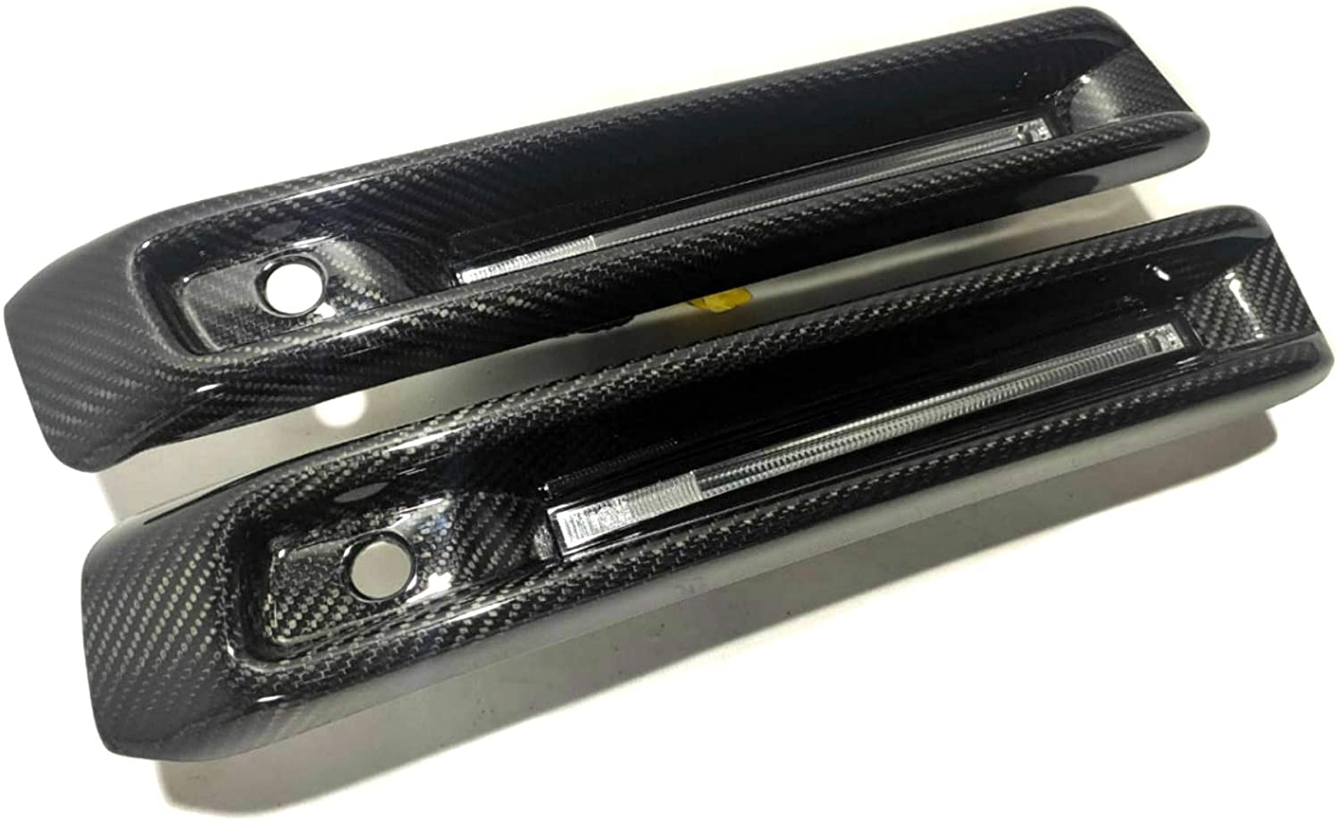 Carbon fiber front AMG bumper fog lights covers with LEDs for Mercedes-Benz G-Class W463A - Custom Class
