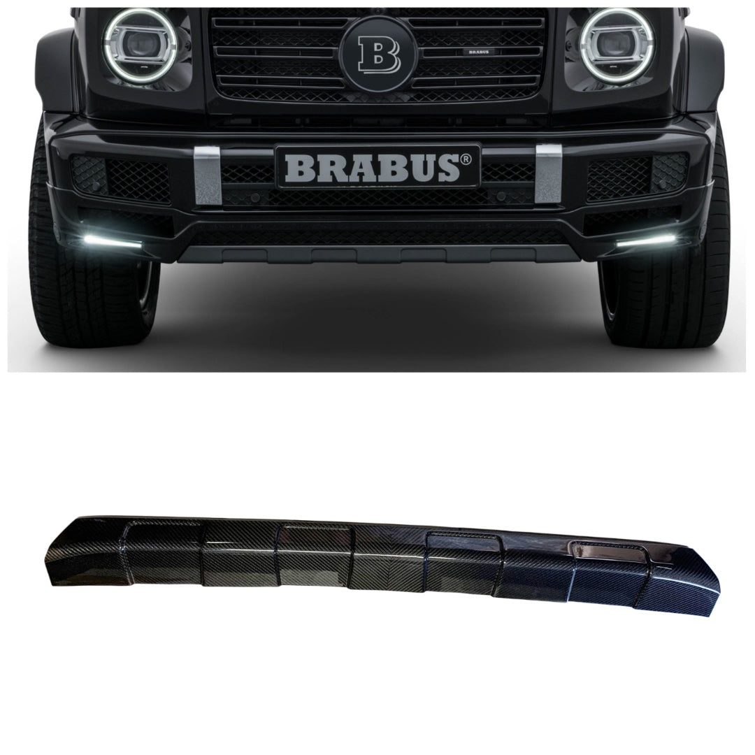 Carbon fiber front Brabus diffuser for G500 bumper lip spoiler Mercedes-Benz W463a G-Class - Custom Class