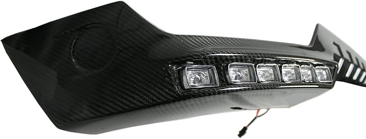 Carbon Fiber Front Bumper Brabus Diffuser Lip with LEDs for Mercedes-Benz G-Wagon G-Class W463 G63 G55 G500 - Custom Class
