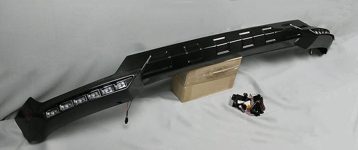 Carbon Fiber Front Bumper Brabus Diffuser Lip with LEDs for Mercedes-Benz G-Wagon G-Class W463 G63 G55 G500 - Custom Class