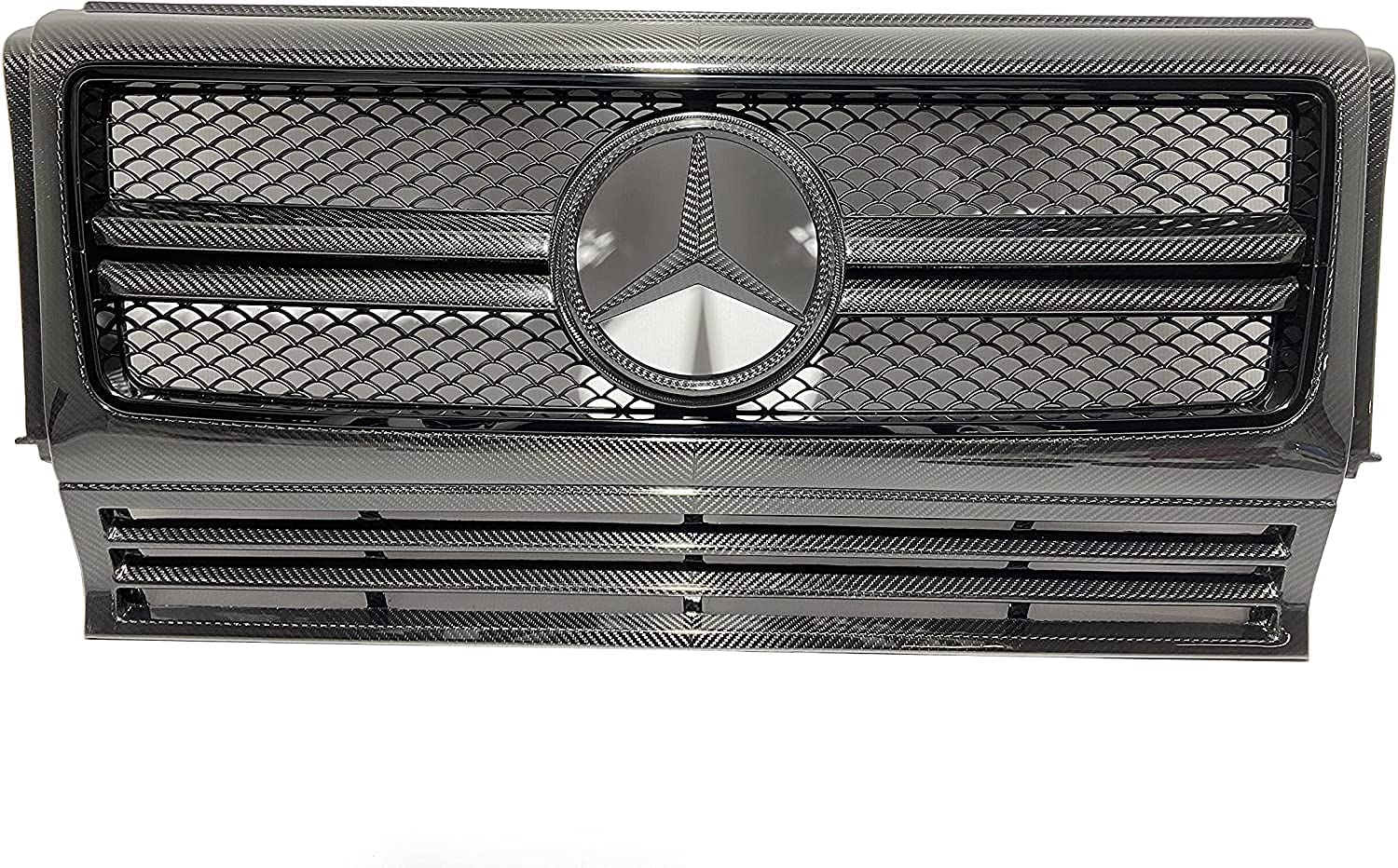 Carbon Fiber Front Grille Frame AMG Set for Mercedes-Benz G-Wagon G-Class W463 G63 G55 G500 - Custom Class
