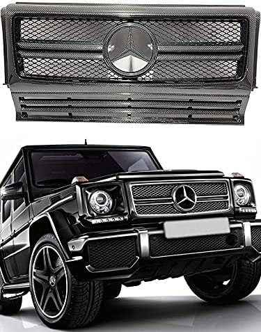 Carbon Fiber Front Grille Frame AMG Set for Mercedes-Benz G-Wagon G-Class W463 G63 G55 G500 - Custom Class