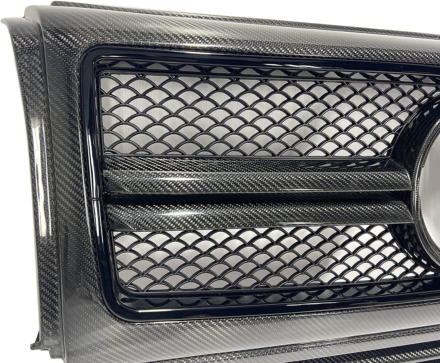 Carbon Fiber Front Grille Frame Set for Mercedes-Benz G-Wagon G-Class W463 G63 G55 G500 - Custom Class