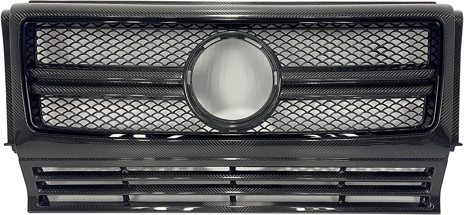 Carbon Fiber Front Grille Frame Set for Mercedes-Benz G-Wagon G-Class W463 G63 G55 G500 - Custom Class