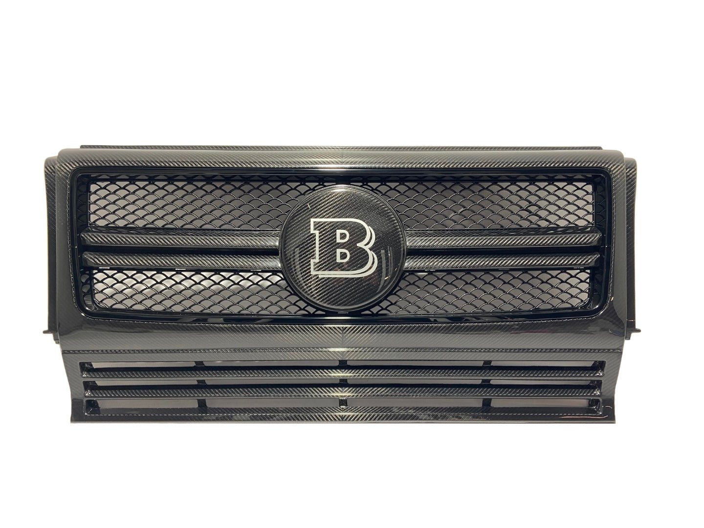 Carbon fiber front grille grey badge emblem logo Brabus for Mercedes-Benz G-Wagon G-Class W463 - Custom Class