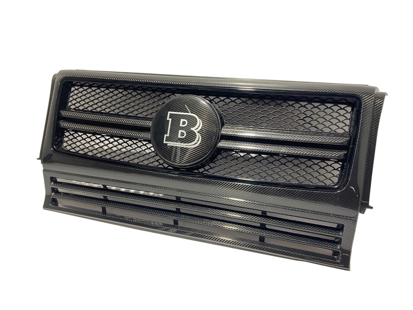Carbon fiber front grille grey badge emblem logo Brabus for Mercedes-Benz G-Wagon G-Class W463 - Custom Class