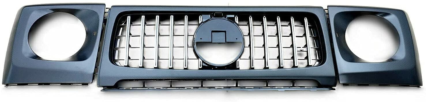 Carbon Fiber Front Grille Headlight Covers Set for Mercedes-Benz G-Wagon G-Class W463A W464 G63 G55 - Custom Class
