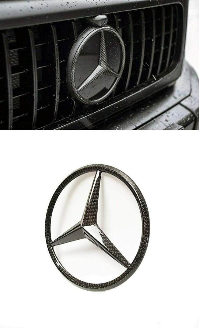 Carbon fiber front grille star style badge logo emblem for Mercedes-Benz W463 G-Class G-Wagon - Custom Class