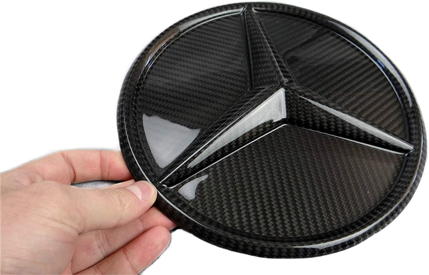 Carbon fiber front grille star style solid badge logo emblem for Mercedes-Benz W463 G-Class G-Wagon - Custom Class