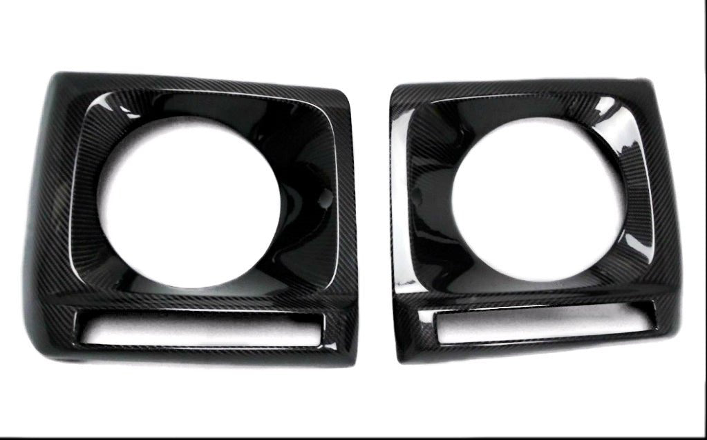 Carbon front headlight covers 2 pcs set for Mercedes-Benz W463 G-Wagon - Custom Class