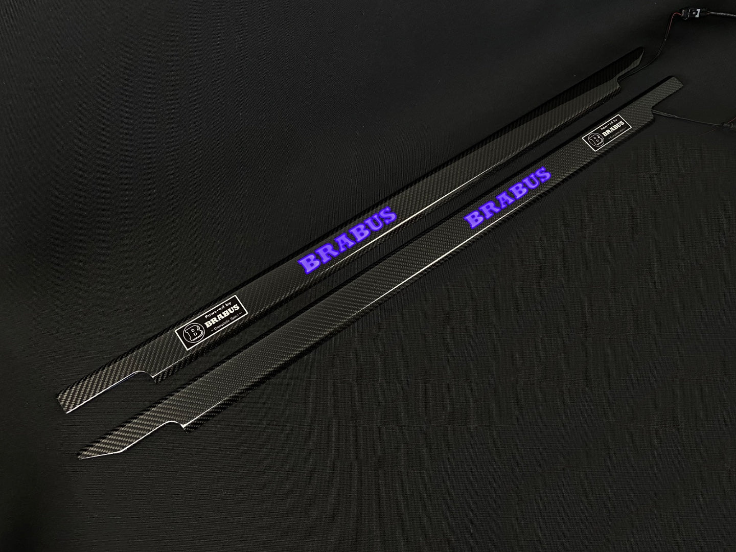 Carbon fiber LED Illuminated Brabus Door Sills 2 pcs for Mercedes-Benz G W463 3-door G-Class - Custom Class