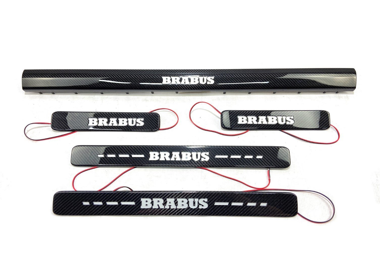 Carbon fiber LED Illuminated Brabus Door Sills 5 pcs for Mercedes-Benz W463A W464 G-Class - Custom Class