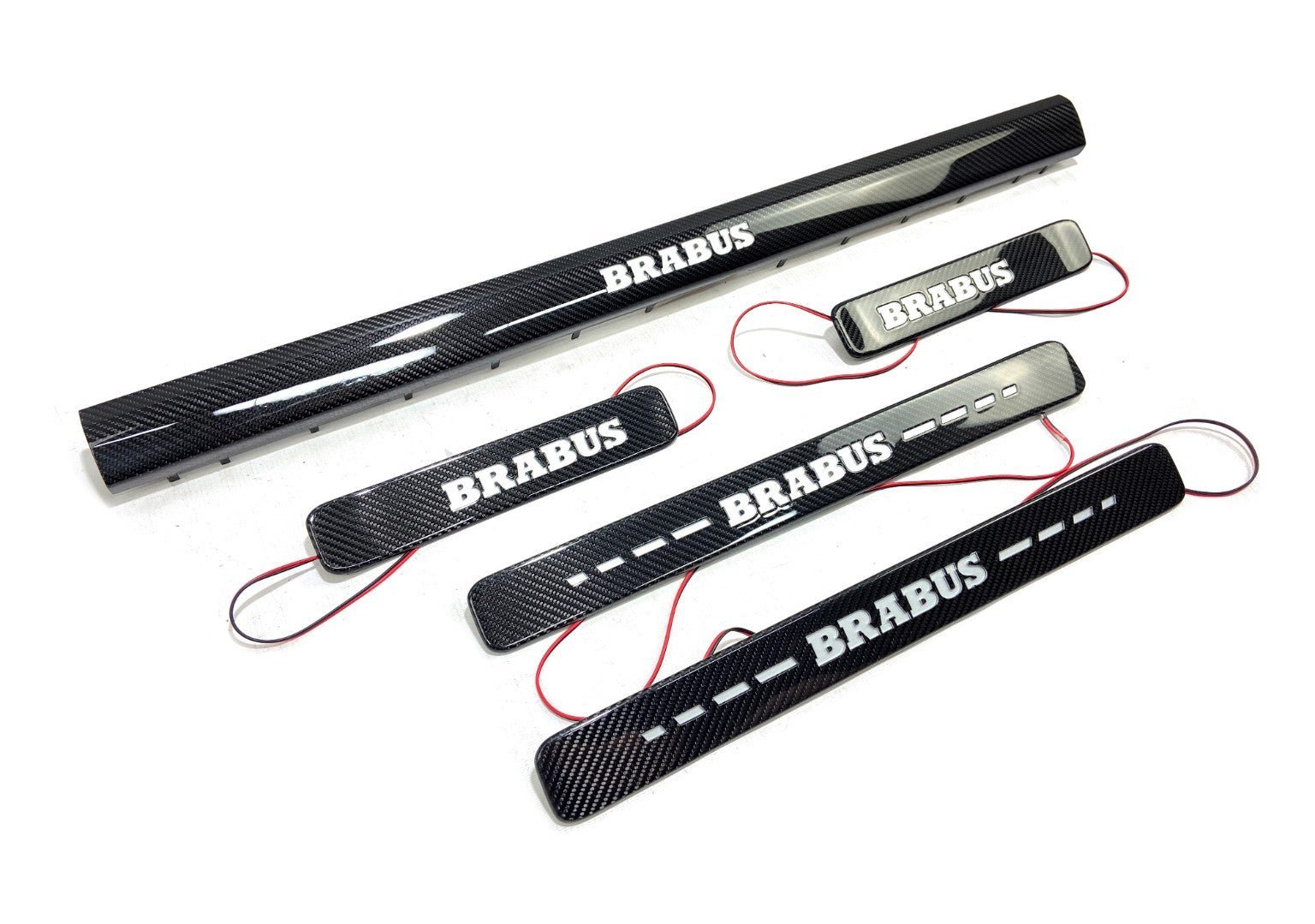 Carbon fiber LED Illuminated Brabus Door Sills 5 pcs for Mercedes-Benz W463A W464 G-Class - Custom Class