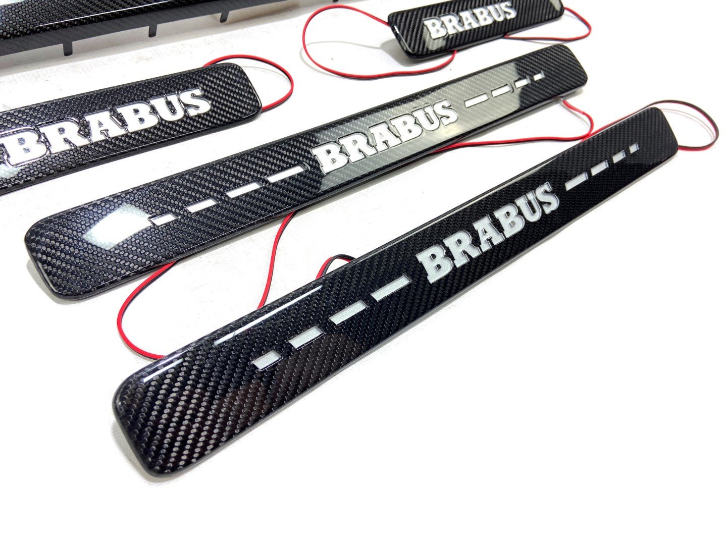 Carbon fiber LED Illuminated Brabus Door Sills 5 pcs for Mercedes-Benz W463A W464 G-Class - Custom Class