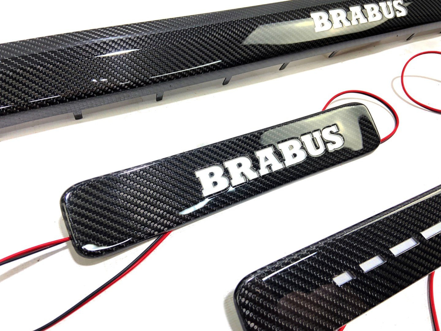 Carbon fiber LED Illuminated Brabus Door Sills 5 pcs for Mercedes-Benz W463A W464 G-Class - Custom Class