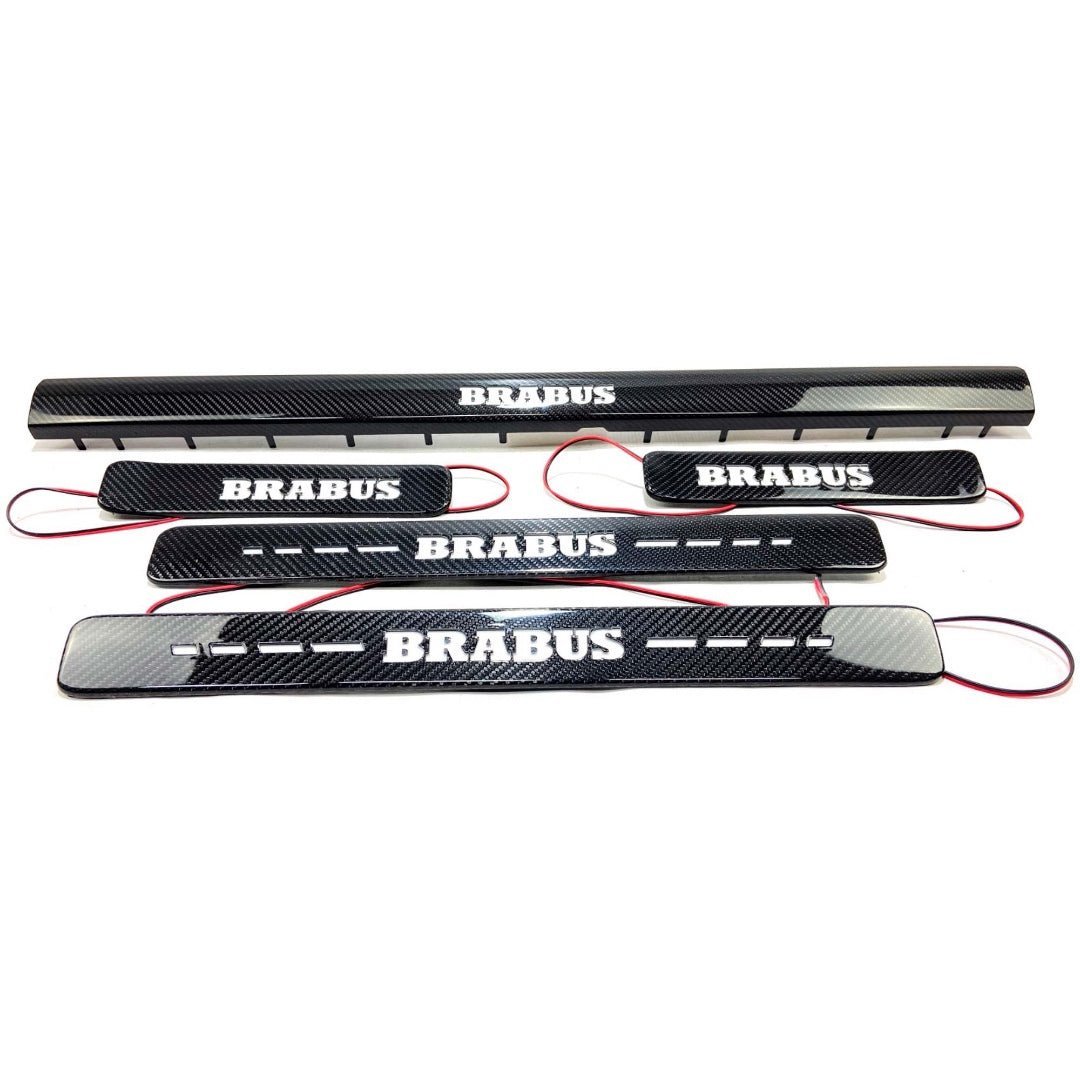 Carbon fiber LED Illuminated Brabus Door Sills 5 pcs for Mercedes-Benz W463A W464 G-Class - Custom Class