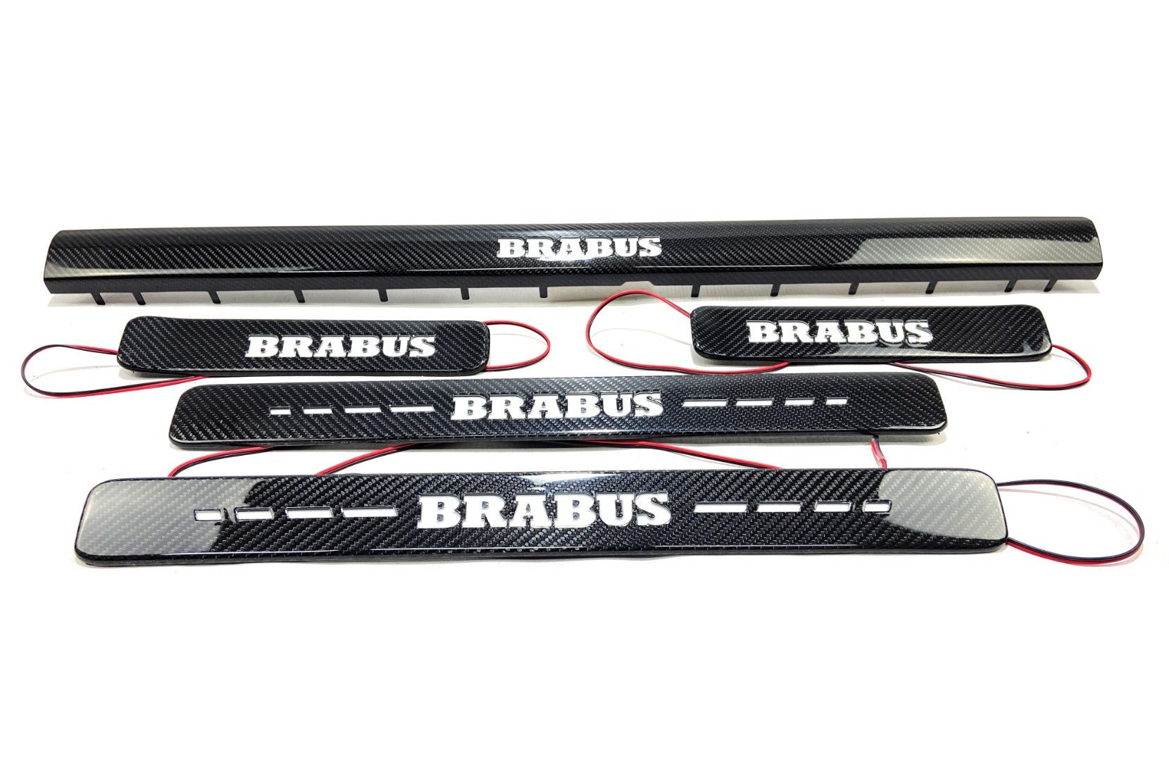 Carbon fiber LED Illuminated Brabus Door Sills 5 pcs for Mercedes-Benz W463A W464 G-Class - Custom Class