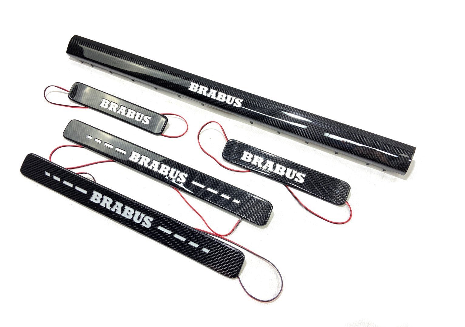 Carbon fiber LED Illuminated Brabus Door Sills 5 pcs for Mercedes-Benz W463A W464 G-Class - Custom Class