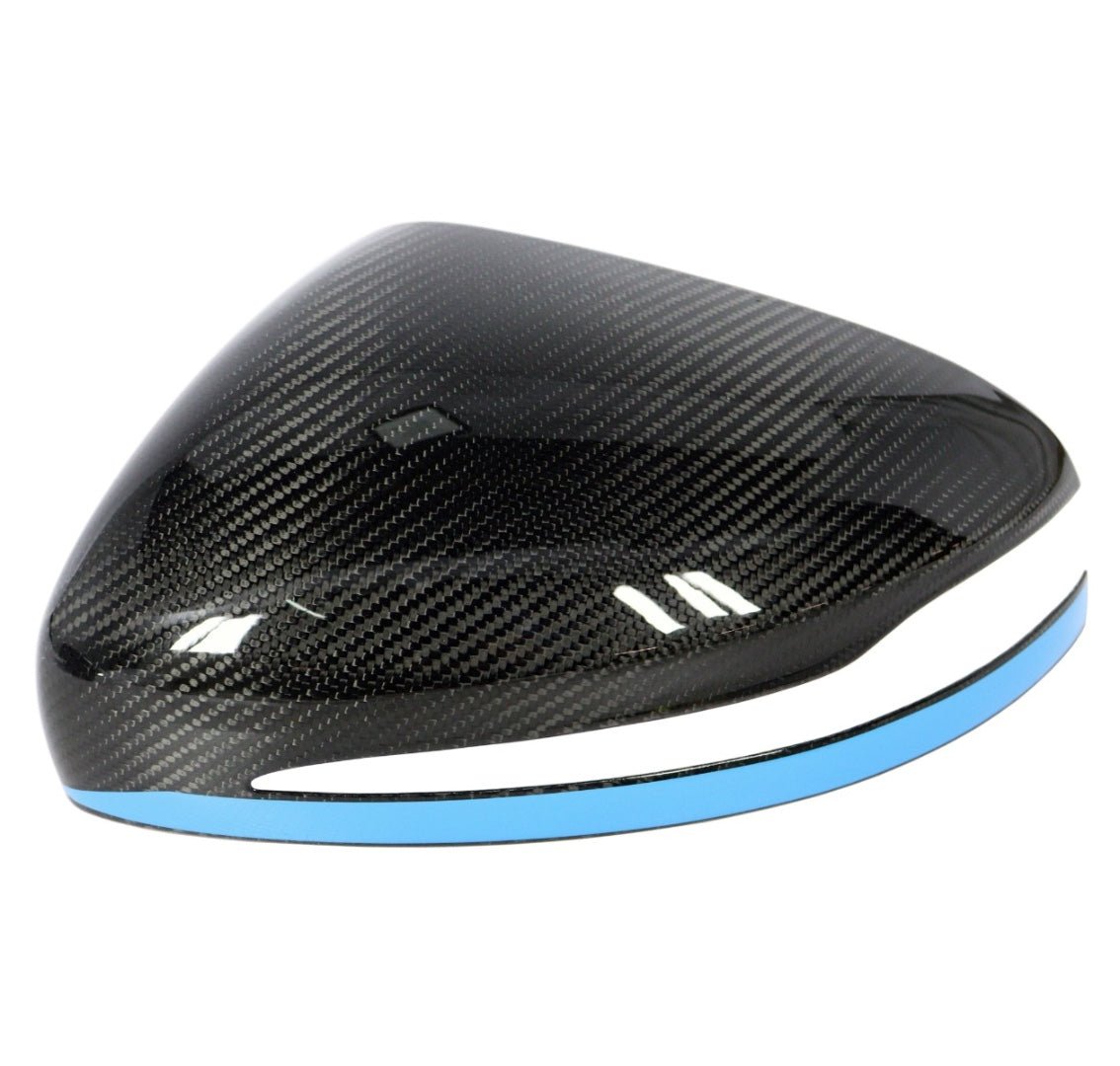 Carbon Mirror Covers with Blue Stripe for Mercedes-Benz G-Class W463A - Custom Class