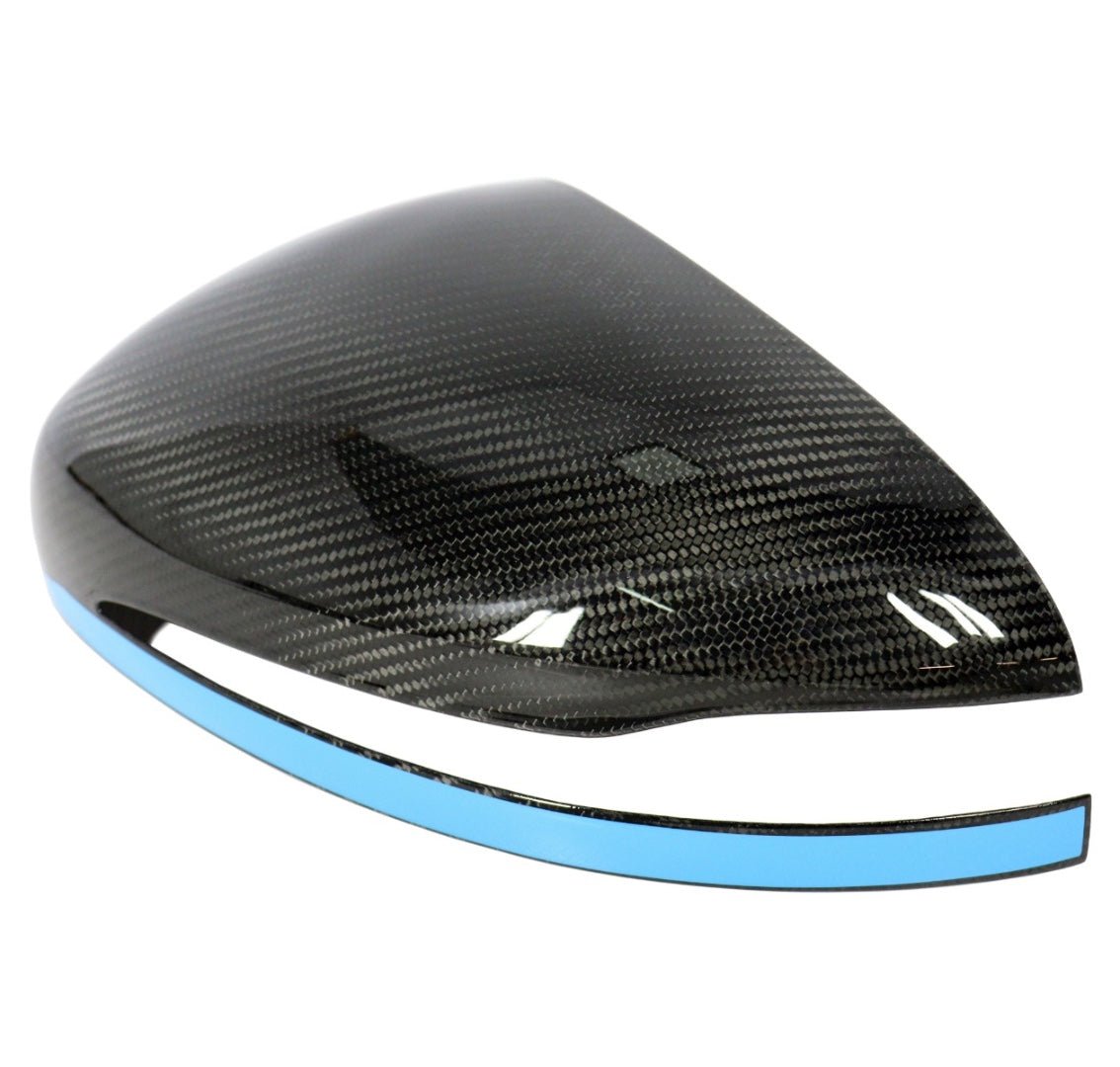 Carbon Mirror Covers with Blue Stripe for Mercedes-Benz G-Class W463A - Custom Class