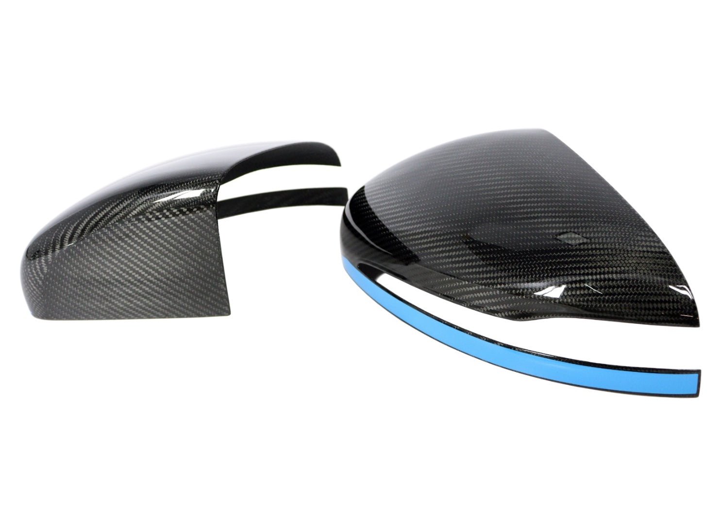 Carbon Mirror Covers with Blue Stripe for Mercedes-Benz G-Class W463A - Custom Class