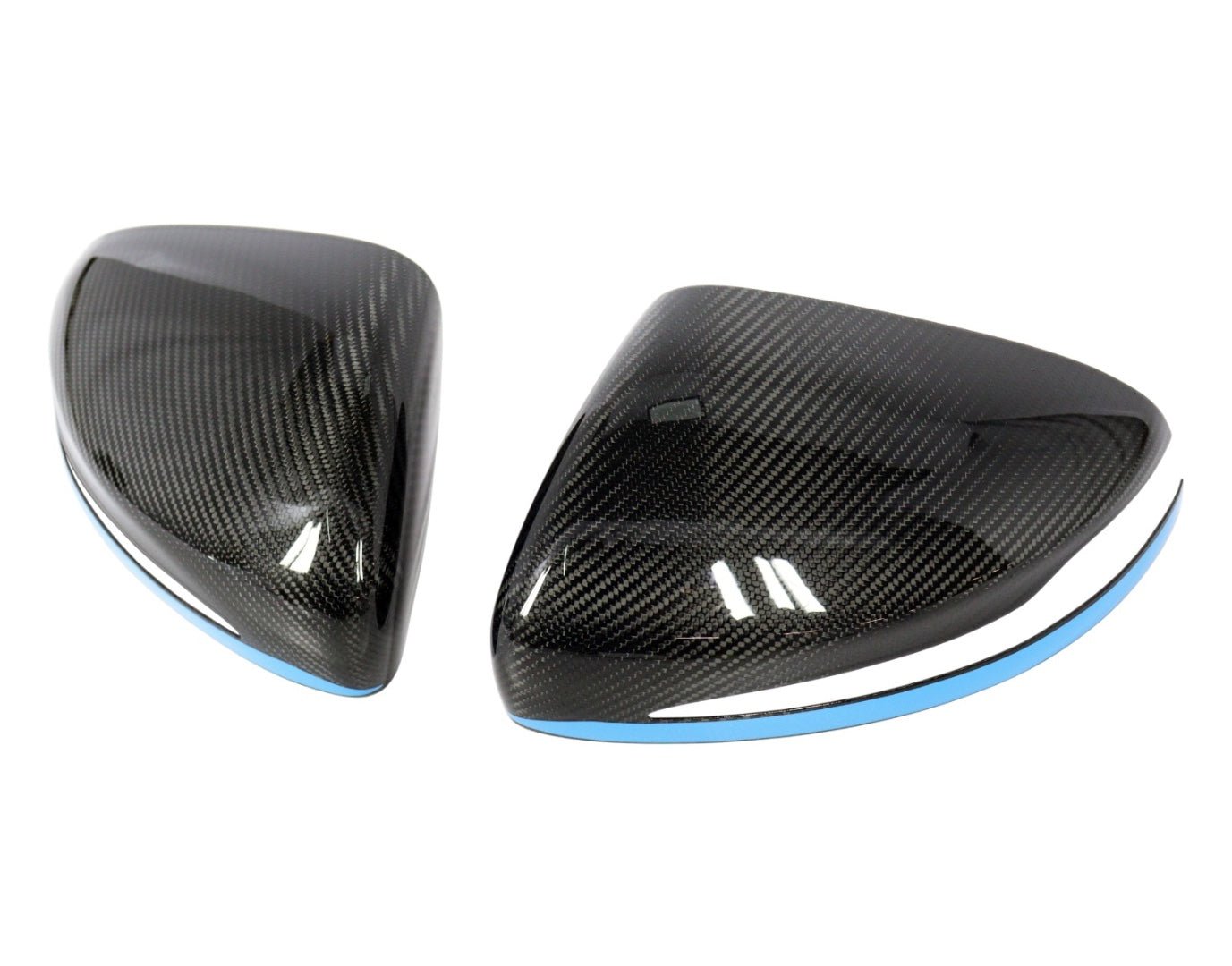 Carbon Mirror Covers with Blue Stripe for Mercedes-Benz G-Class W463A - Custom Class