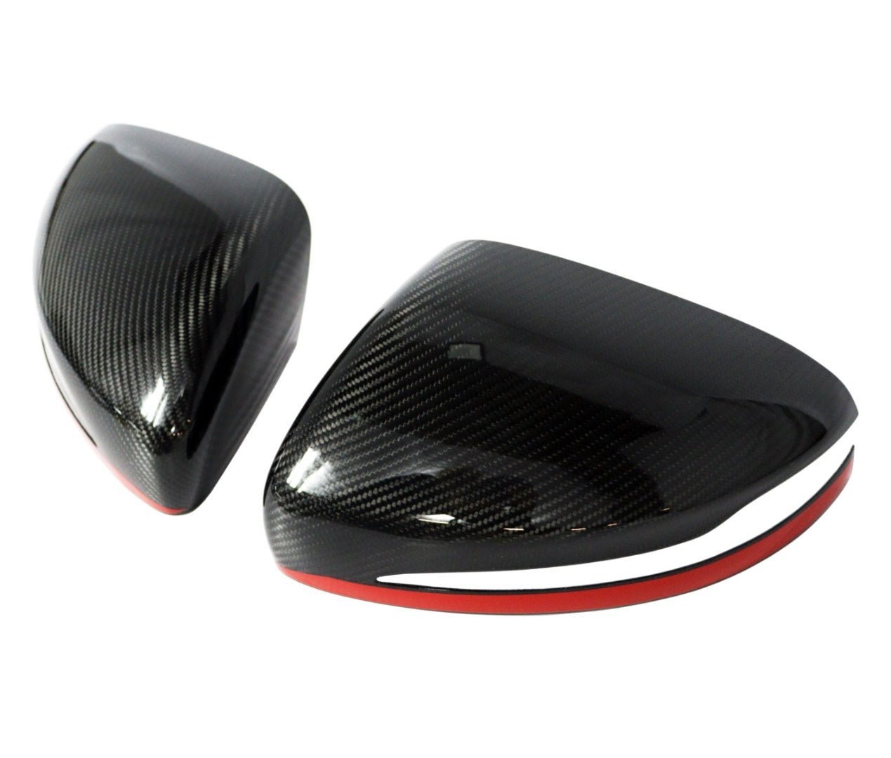 Carbon Mirror Covers with Red Stripe for Mercedes-Benz G-Class W463A - Custom Class