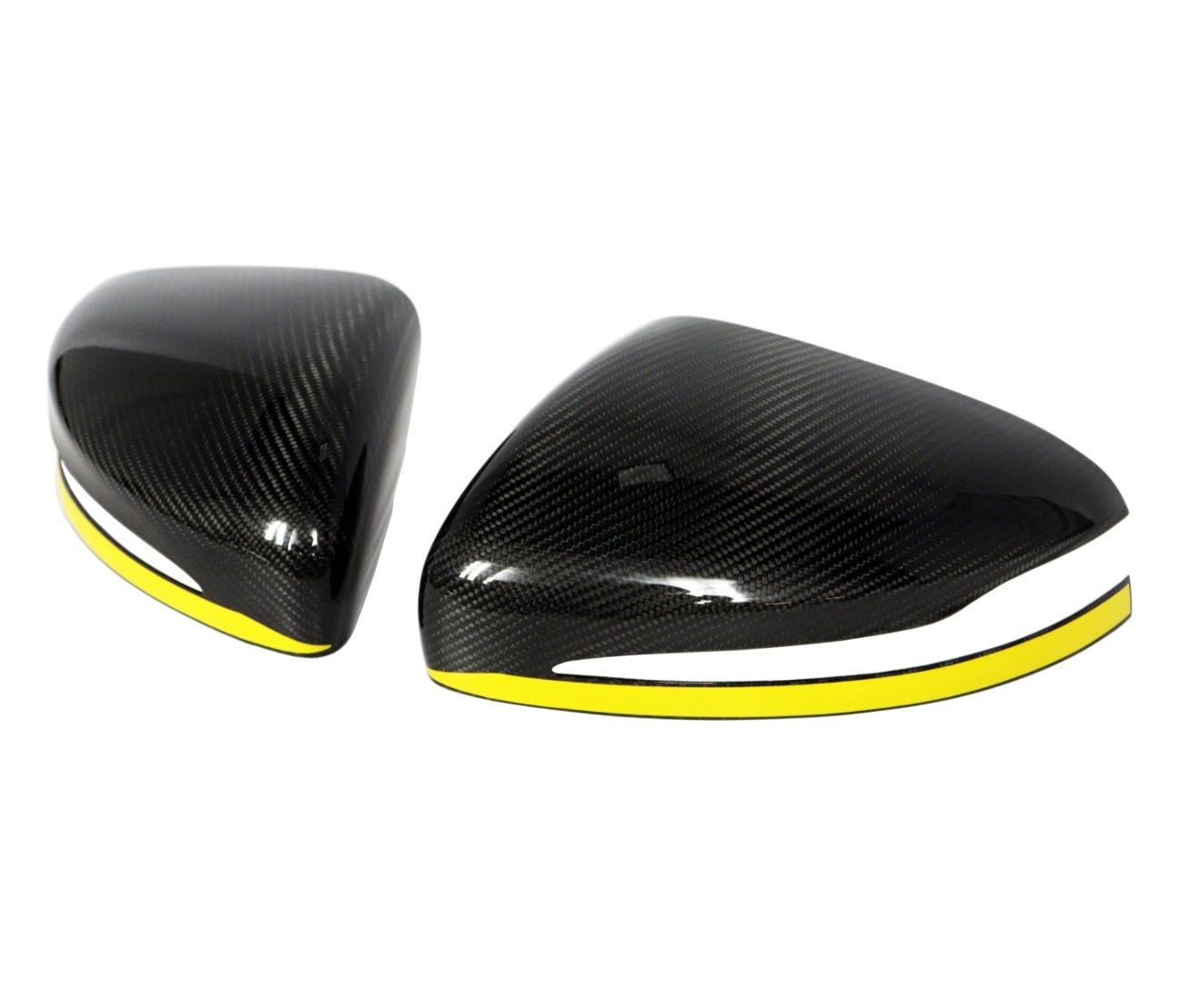 Carbon Mirror Covers with Yellow Stripe for Mercedes-Benz G-Class W463A - Custom Class