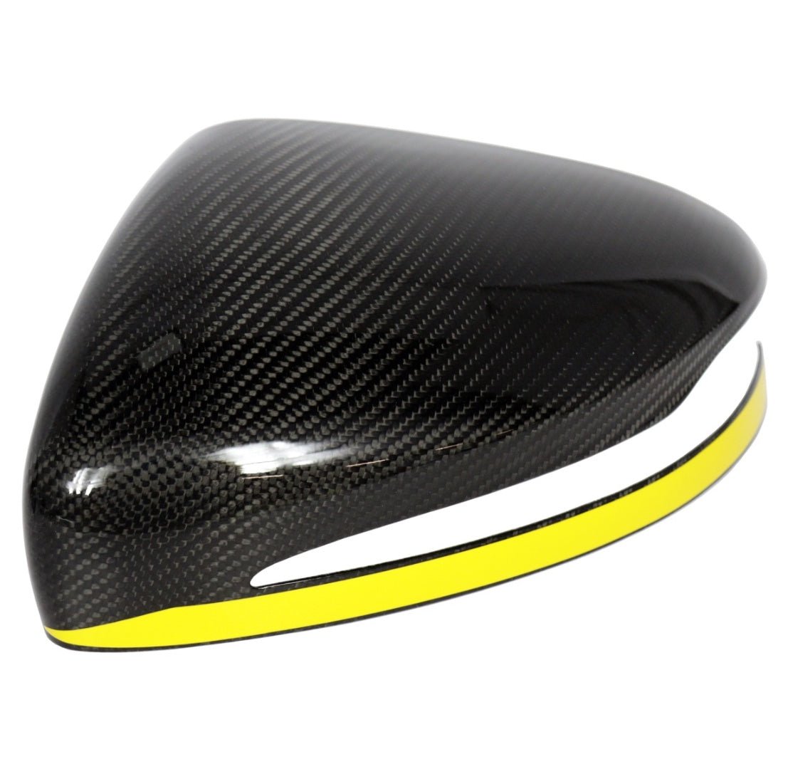 Carbon Mirror Covers with Yellow Stripe for Mercedes-Benz G-Class W463A - Custom Class