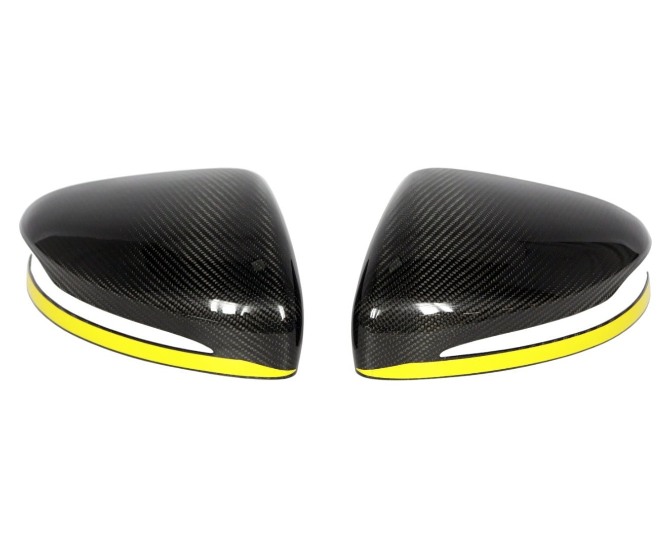 Carbon Mirror Covers with Yellow Stripe for Mercedes-Benz G-Class W463A - Custom Class