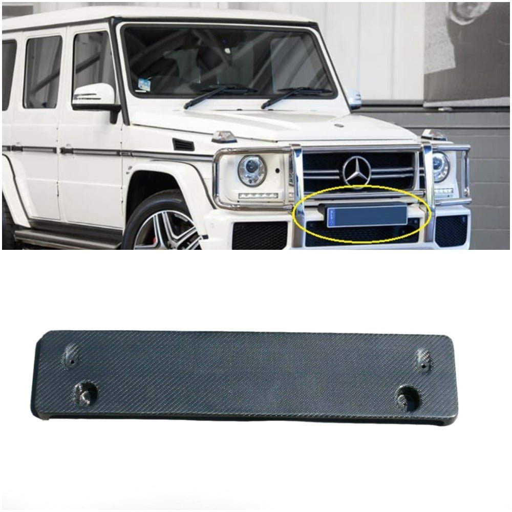 Carbon fiber number plate frame for Mercedes-Benz G-Wagon W463 - Custom Class