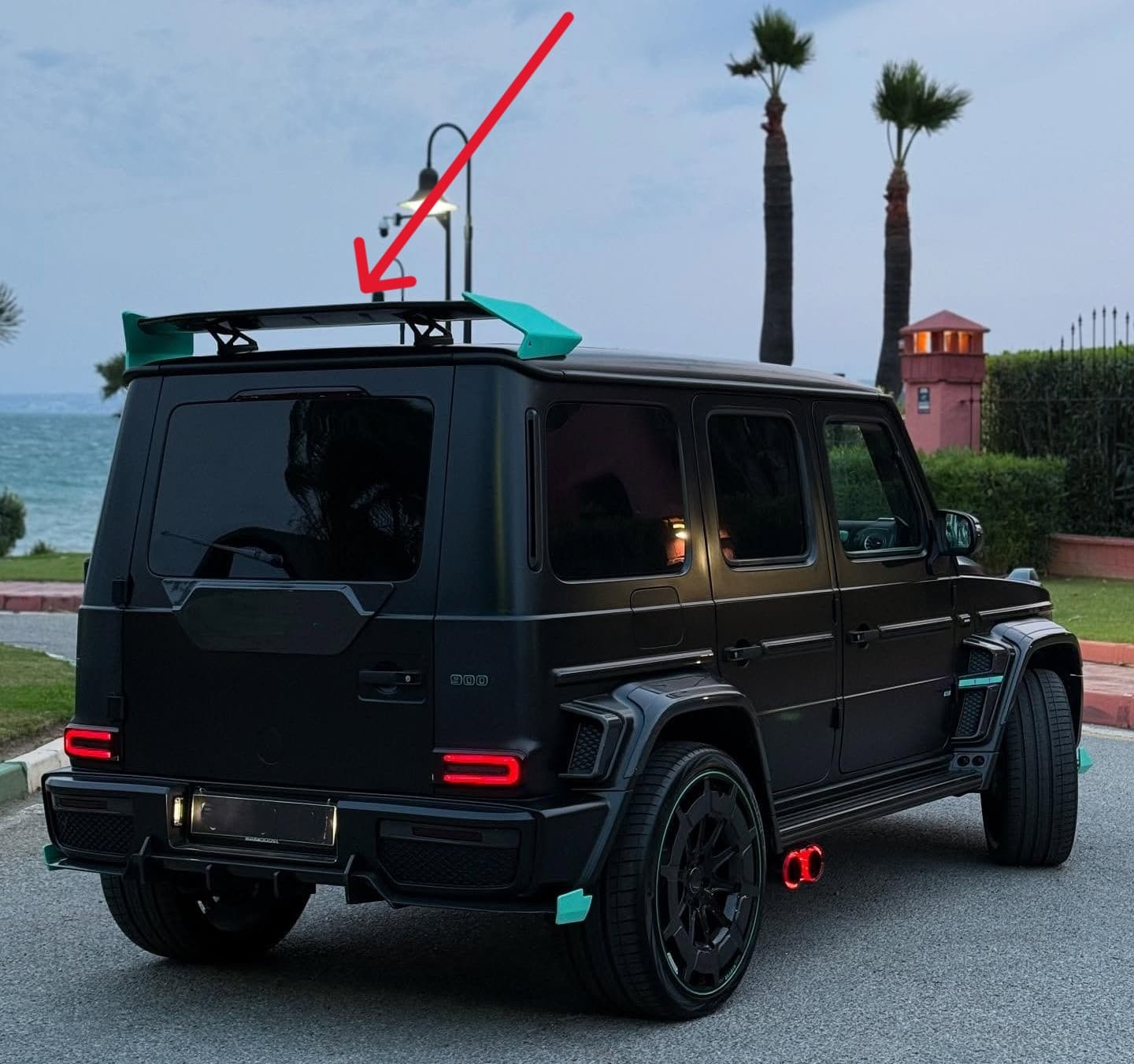 Carbon Fiber Rear Roof Spoiler for Mercedes-Benz G-Class W463A