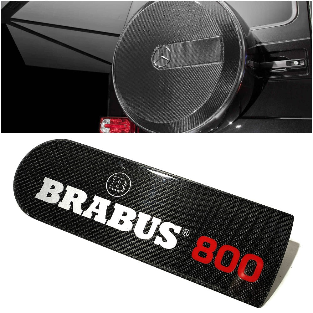 Carbon fiber rear spare tire wheel cover badge emblem logo Brabus 800 for Mercedes-Benz W463 W463A W464 G-Class G-Wagon - Custom Class