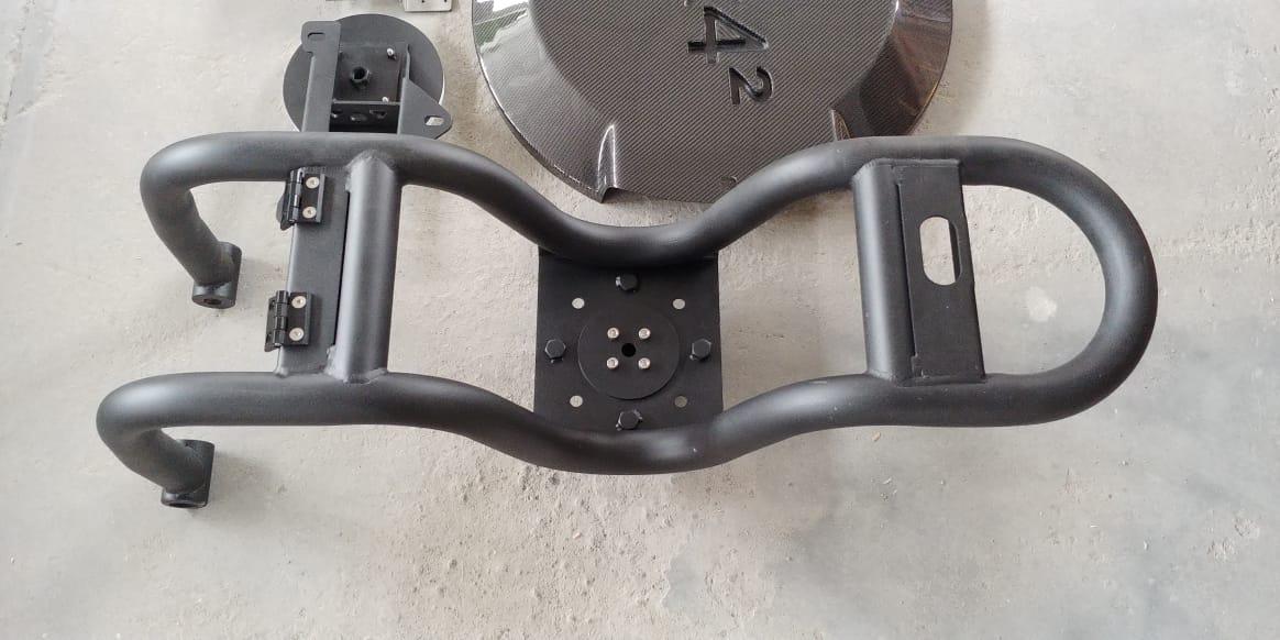 Carbon fiber rear spare wheel cover complete for Mercedes-Benz W463 G-Wagon 4x4 Squared - Custom Class