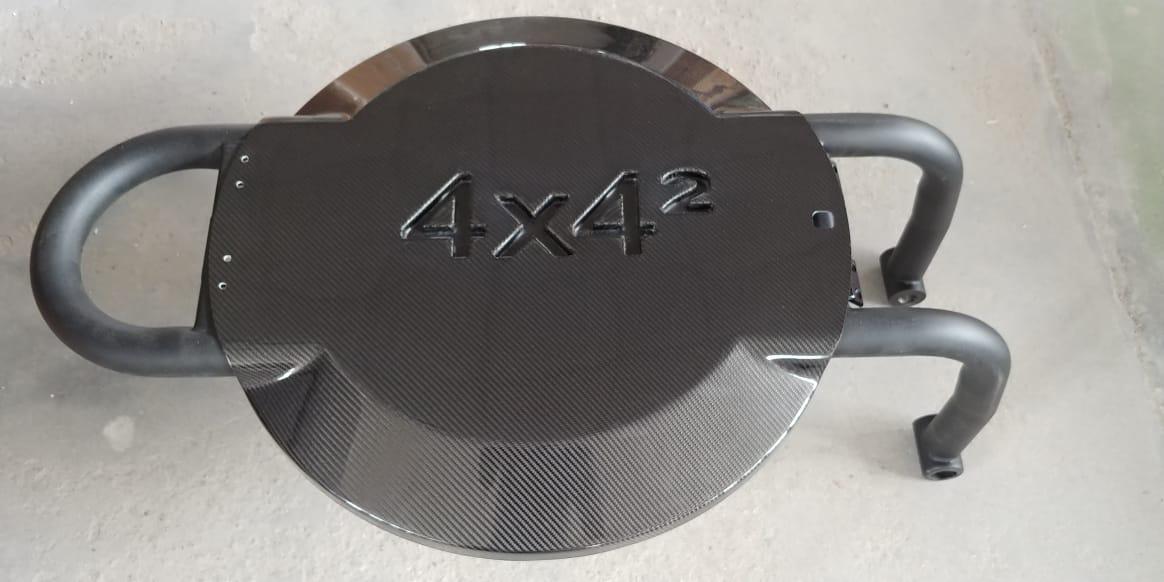 Carbon fiber rear spare wheel cover complete for Mercedes-Benz W463 G-Wagon 4x4 Squared - Custom Class