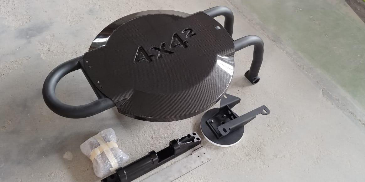 Carbon fiber rear spare wheel cover complete for Mercedes-Benz W463 G-Wagon 4x4 Squared - Custom Class