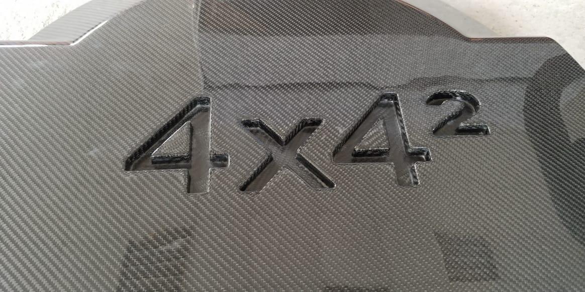 Carbon fiber rear spare wheel cover complete for Mercedes-Benz W463 G-Wagon 4x4 Squared - Custom Class