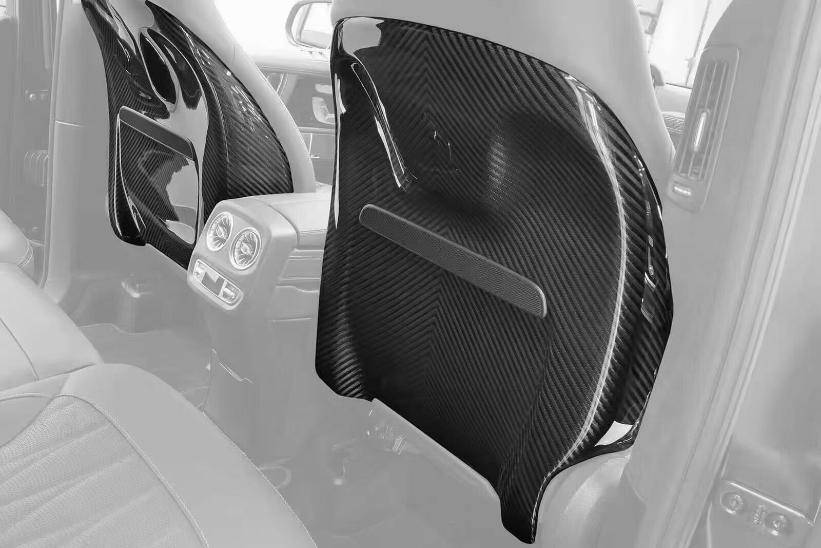 Carbon fiber seat back cover interior trim for Mercedes G Class W463A - Custom Class