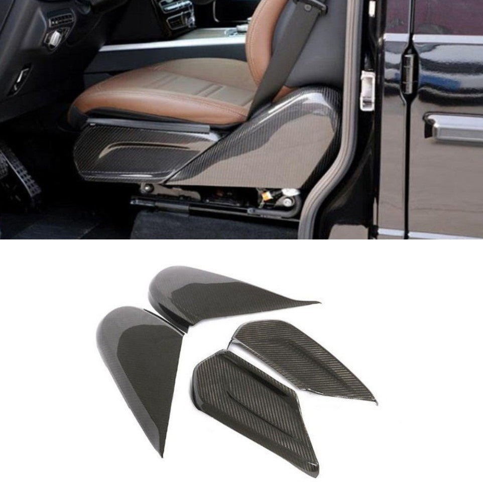 Carbon fiber seat side covers interior trim set 4 pcs for Mercedes G-Wagon W463A - Custom Class