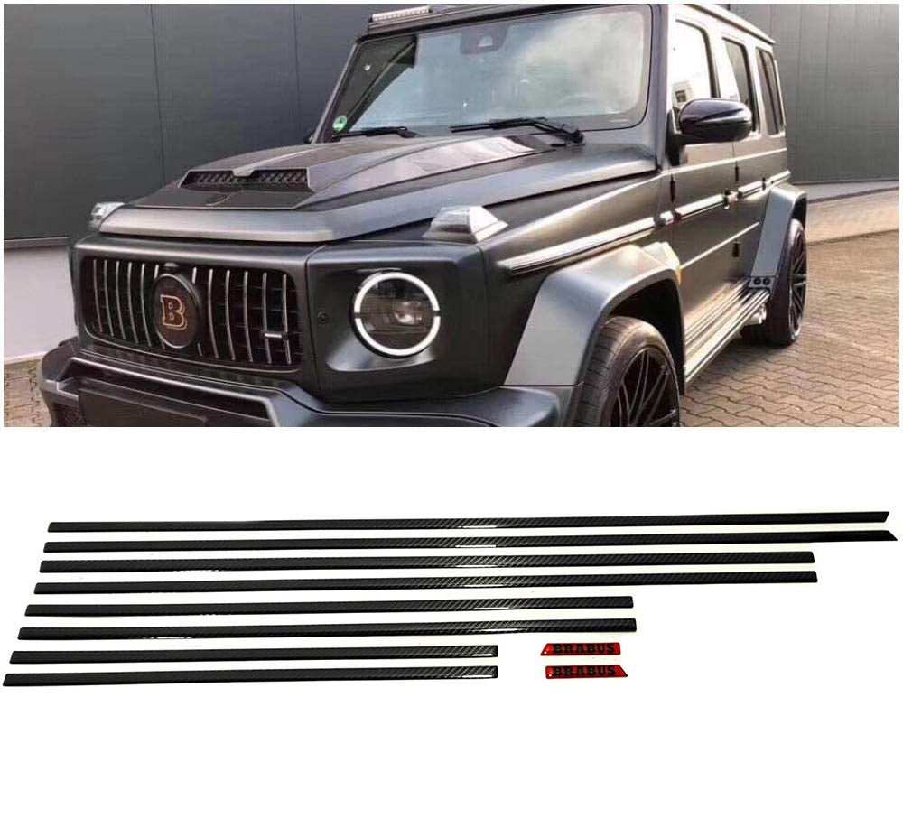 Carbon fiber side body mouldings insertions Brabus for Mercedes-Benz G-Class W463A 10 pcs set - Custom Class