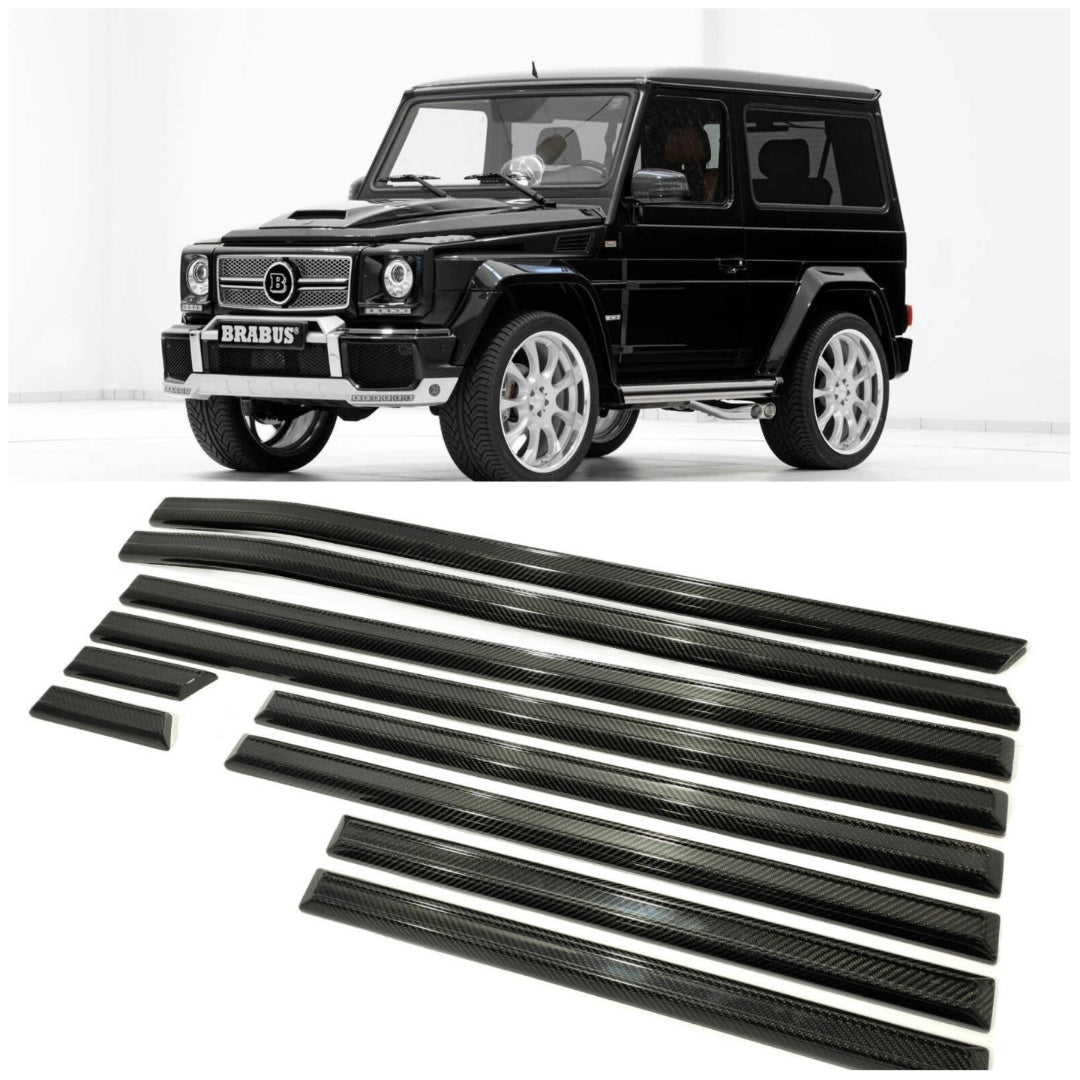Carbon fiber side mouldings for 3-door Mercedes-Benz W463 G-Class - Custom Class
