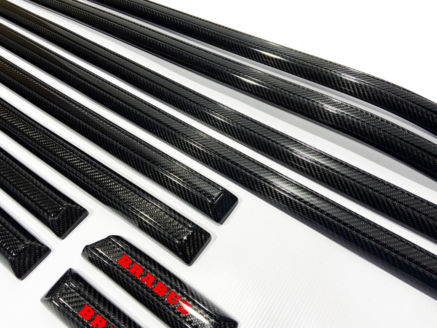 Carbon fiber solid side mouldings with insertions complete set AMG Brabus - Custom Class