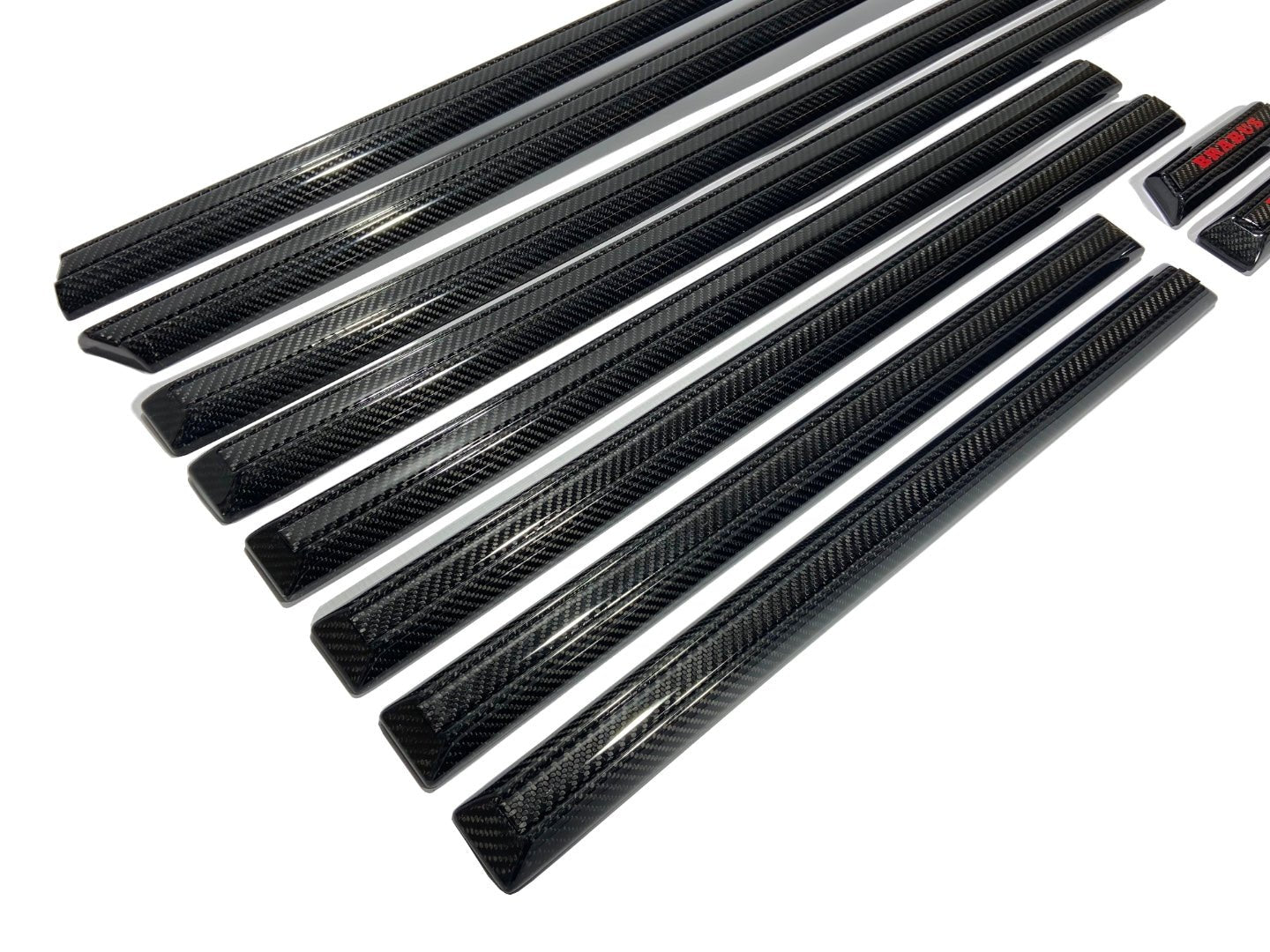 Carbon fiber solid side mouldings with insertions complete set AMG Brabus - Custom Class