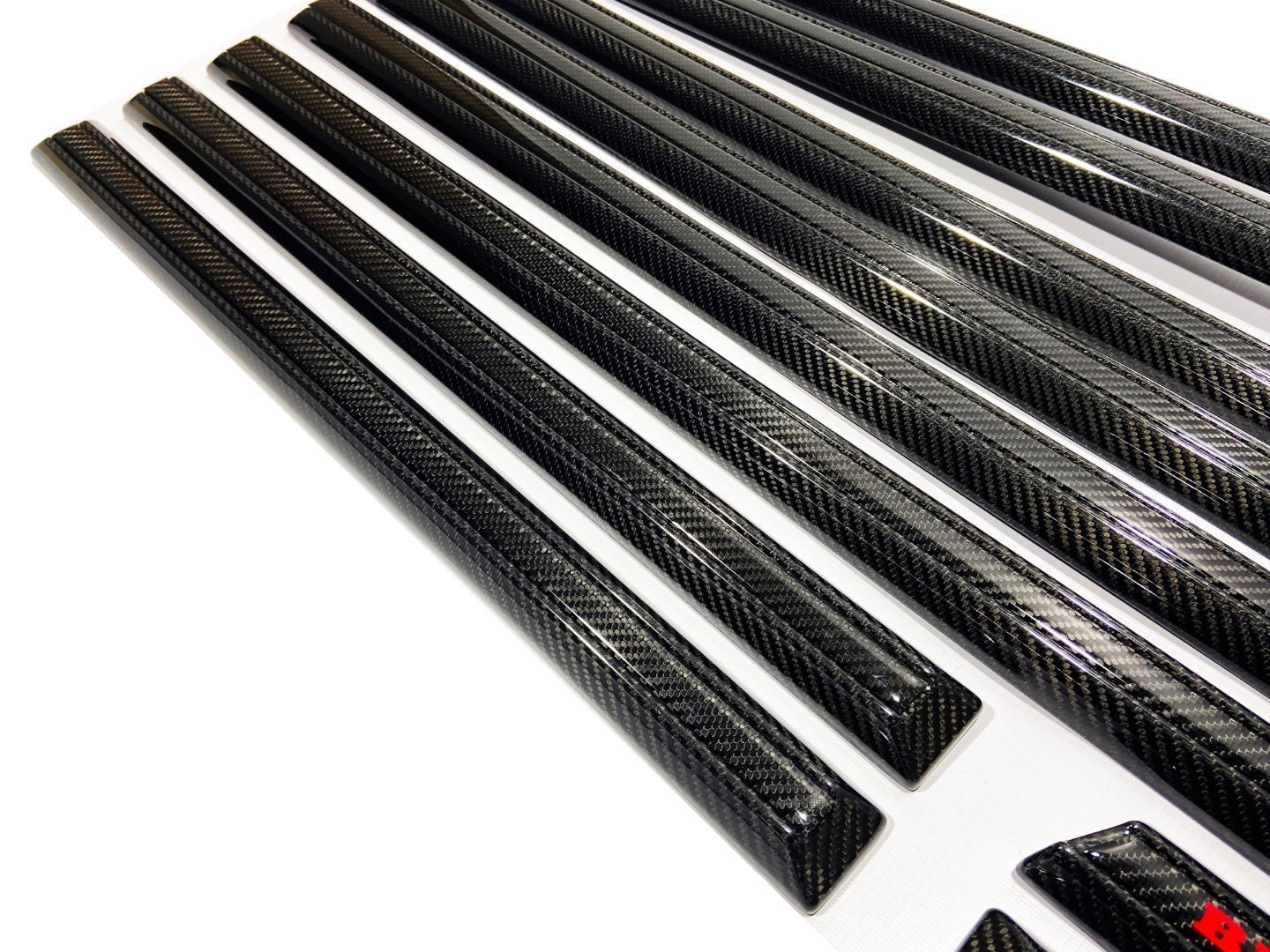 Carbon fiber solid side mouldings with insertions complete set AMG Brabus - Custom Class